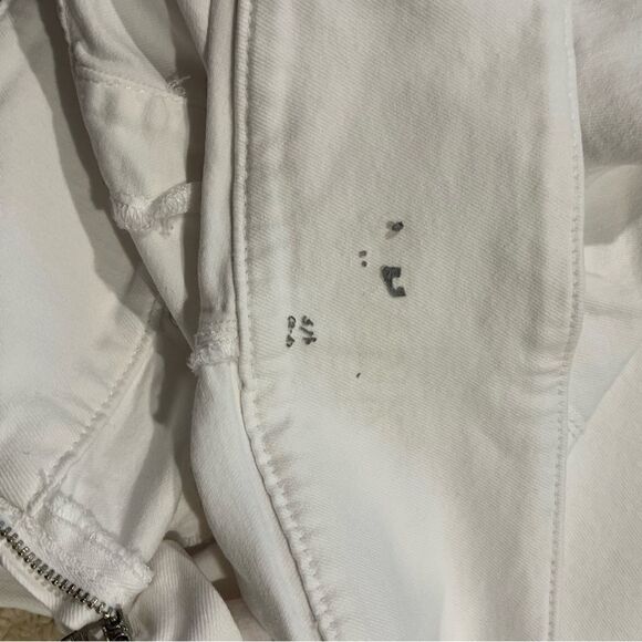 Spanx White Pull on side zip Ankle cropped jeans Size S/P - Picture 5 of 10